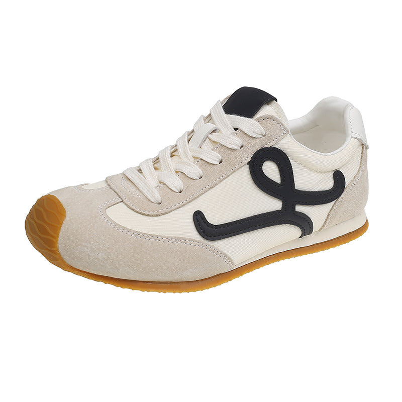 2025Spring Summer New Grape Mom Wang Yibo Same Style Asymmetric Large Toe Lace-up Casual Style Jogging Shoes