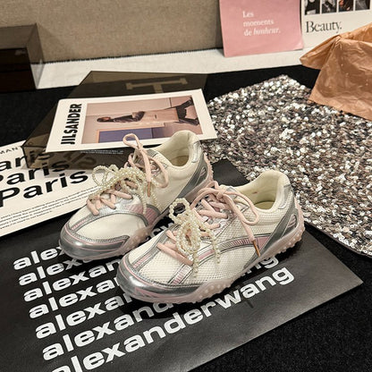 2025Women's Low-Cut Summer Sneakers（Upper Height Less10cm)Sports Shoes Lace Rubber