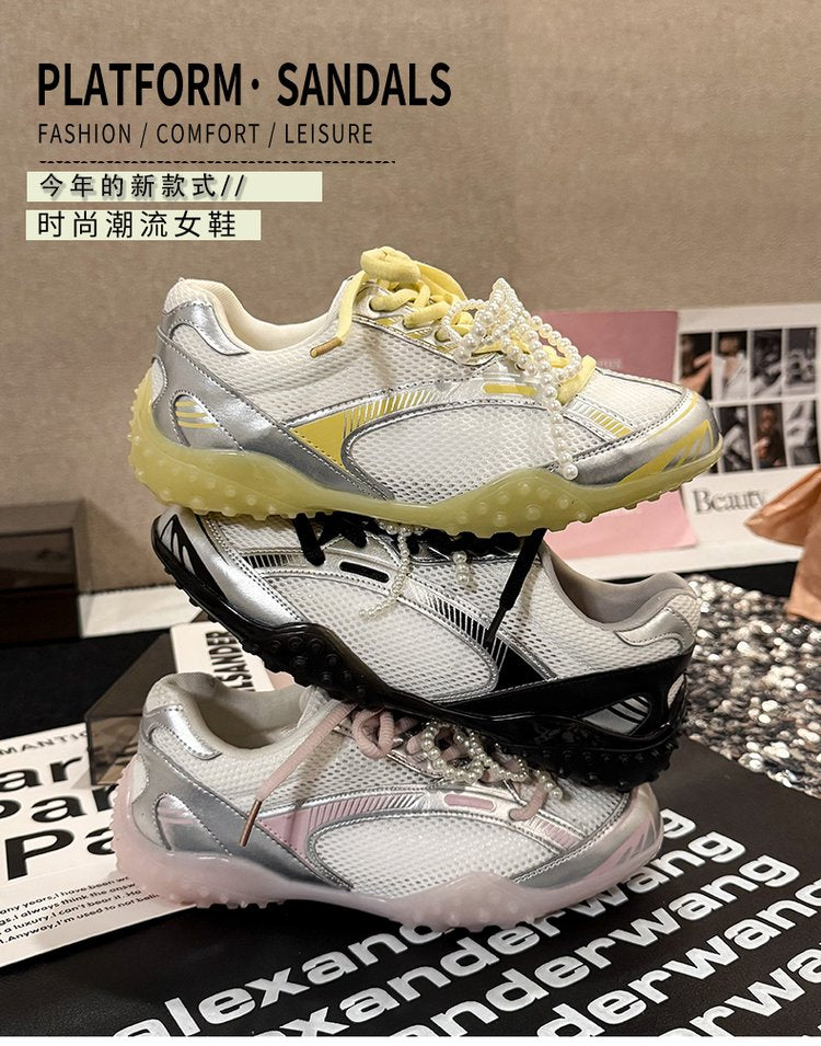 2025Women's Low-Cut Summer Sneakers（Upper Height Less10cm)Sports Shoes Lace Rubber