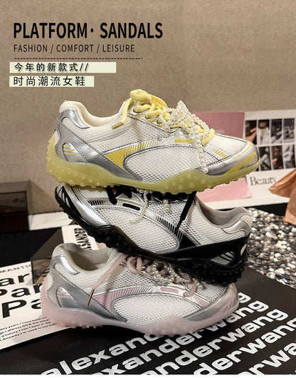 2025Women's Low-Cut Summer Sneakers（Upper Height Less10cm)Sports Shoes Lace Rubber