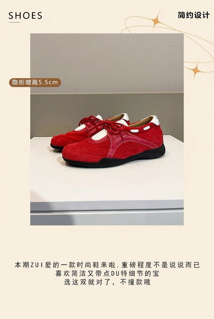 2025Spring Low-Top（Upper Height Less10cm)Rubber lace-up sneakers for women