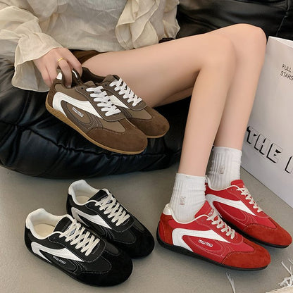 2025Autumn Low Top（Upper Height Less10cm)Sports Shoes Rubber Women's Lace-Up