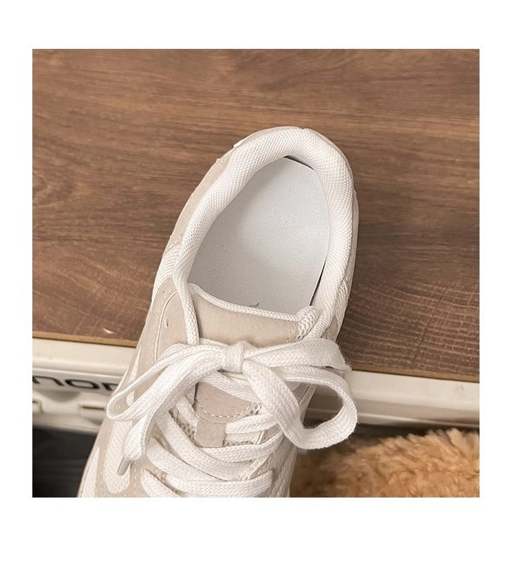2025Spring New Women's Jogging Shoes Versatile Comfortable Flat Lace-up Shoes Fashion Trendy Casual Sneakers