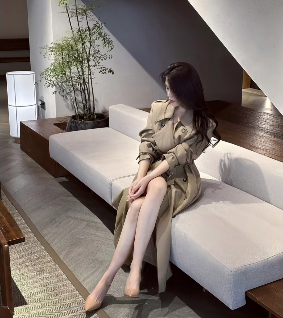 Nude High Heels Women2024Autumn New Red Sole Side Hollow Pointed Toe Sexy Versatile Professional Stiletto Heels