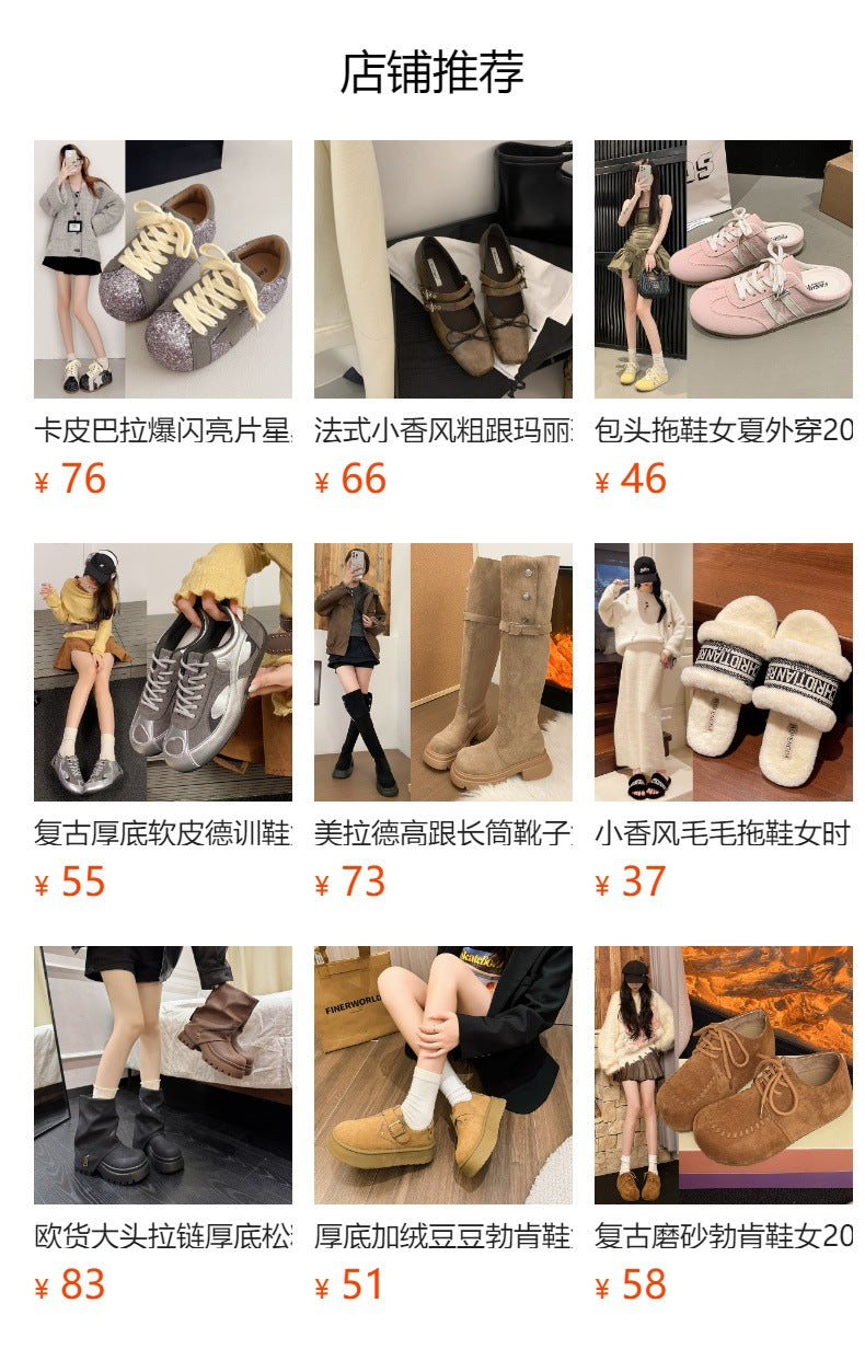 2025New Retro Matte Height-Increasing6cm~Korean Style Round Toe Buckle Strap Soft Wrinkled Slimming High Boots for Women Autumn