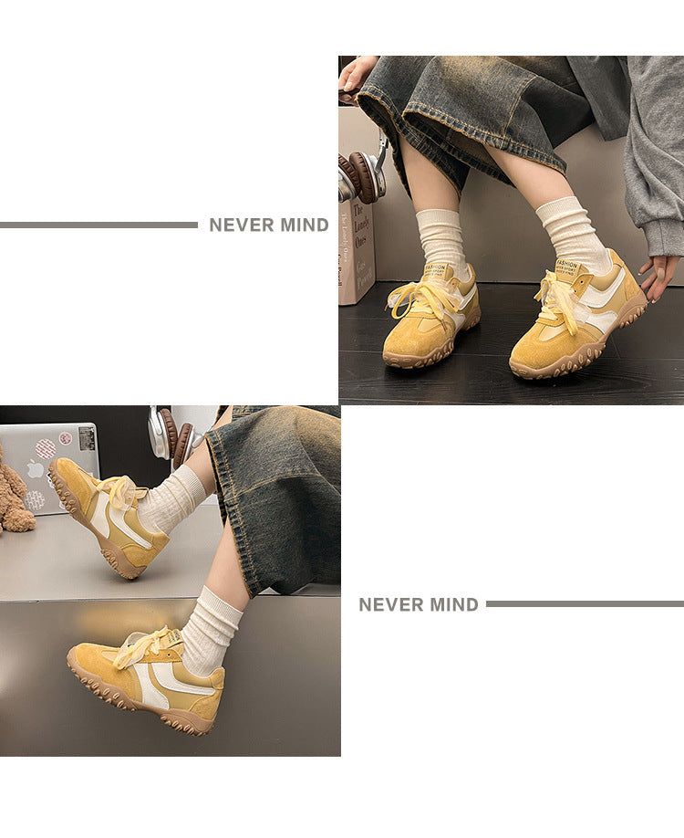 2025Spring New Non-Slip Color Block Sports Jogging Shoes for Women Comfortable Casual Breathable White Running Shoes