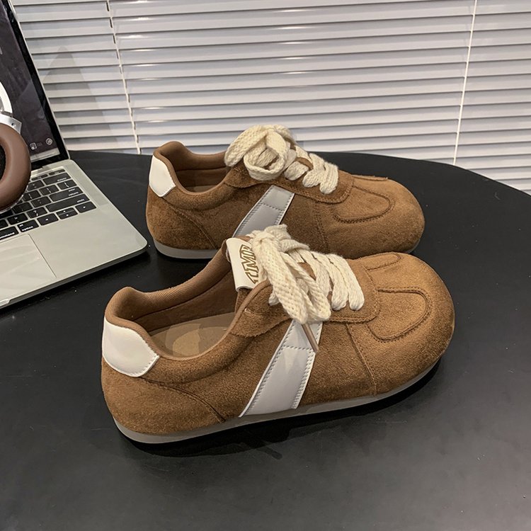 2025Autumn women's rubber sneakers with laces, low-top（Upper Height Less10cm)