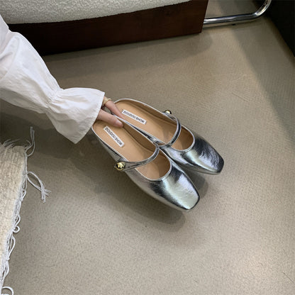 Flat Closed-Toe Half Slippers for Women Soft Sole2025French-style Sandals for Outdoor Wear, Super Popular Evening Breeze Niche Single Shoes