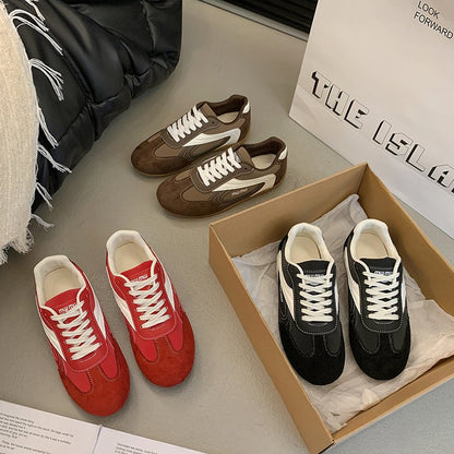 2025Autumn Low Top（Upper Height Less10cm)Sports Shoes Rubber Women's Lace-Up