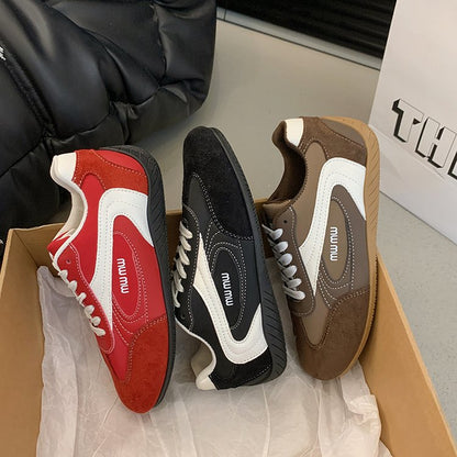 2025Autumn Low Top（Upper Height Less10cm)Sports Shoes Rubber Women's Lace-Up