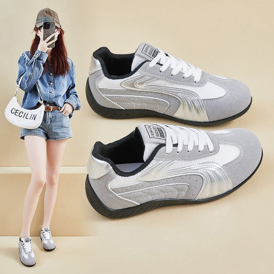 Women's sneakers rubber lace-up2025Autumn Low Top（Upper Height Less10cm)