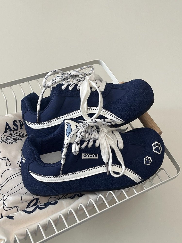 2025Autumn rubber sneakers low-top（Upper Height Less10cm)Lace-up Women