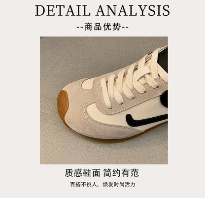 2025Spring Summer New Grape Mom Wang Yibo Same Style Asymmetric Large Toe Lace-up Casual Style Jogging Shoes