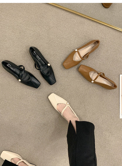Women's Flat Shoes2023Spring, Autumn, Summer New Versatile Design Mary Jane Women's Shoes Gentle Style Evening Shoes