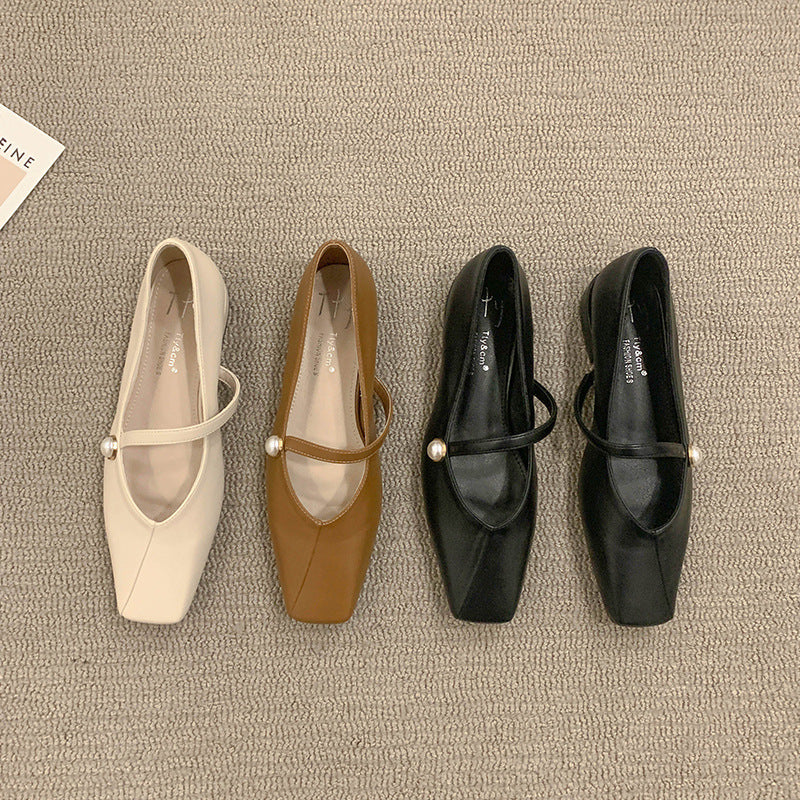 Women's Flat Shoes2023Spring, Autumn, Summer New Versatile Design Mary Jane Women's Shoes Gentle Style Evening Shoes