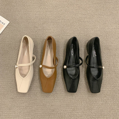 Women's Flat Shoes2023Spring, Autumn, Summer New Versatile Design Mary Jane Women's Shoes Gentle Style Evening Shoes