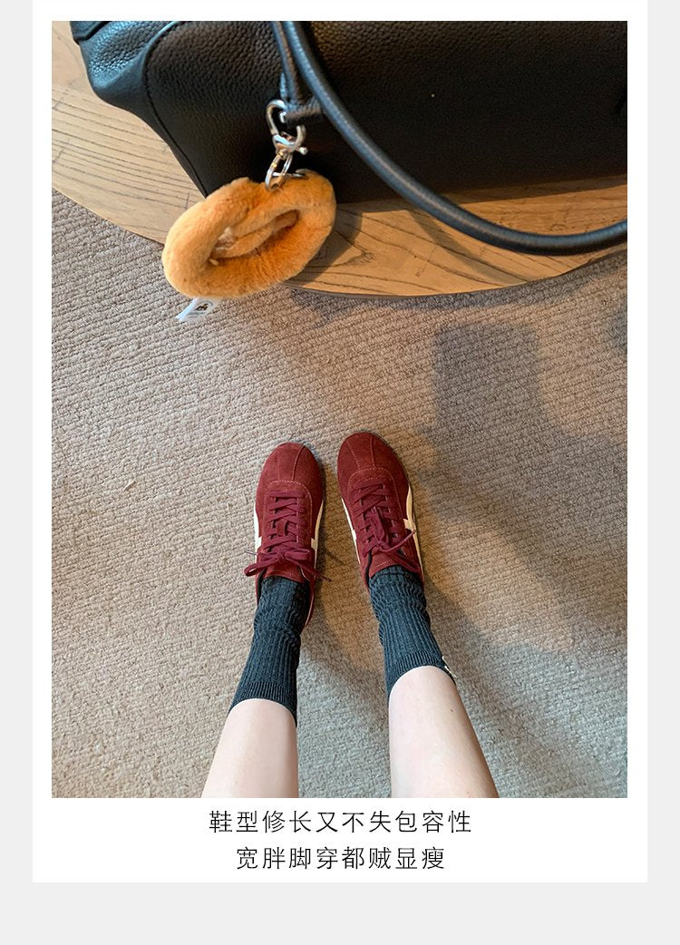 2025Women's Autumn Lace-Up Low-Top Sneakers（Upper Height Less10cm)Rubber