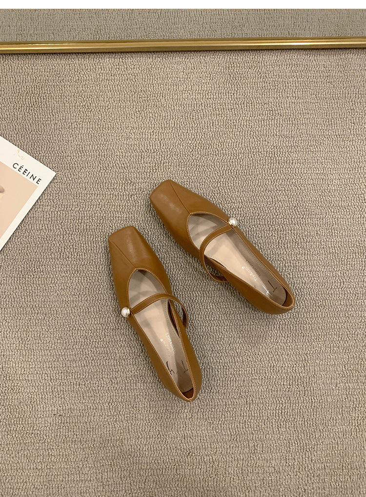 Women's Flat Shoes2023Spring, Autumn, Summer New Versatile Design Mary Jane Women's Shoes Gentle Style Evening Shoes