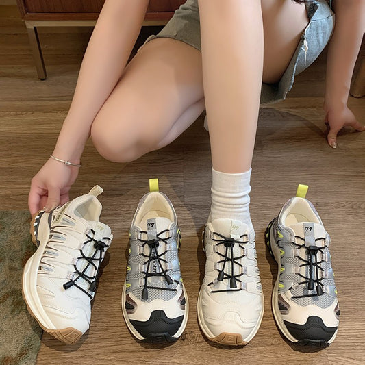 Women's Thick-Soled Casual Sports Shoes2025Spring, Autumn, Summer New Functional Style Breathable Hiking Outdoor Shoes Running Shoes Trendy